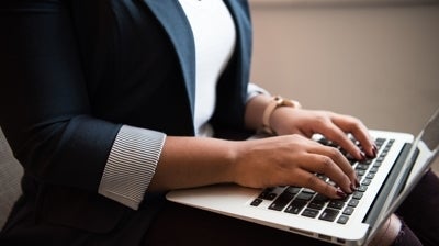 person on laptop
