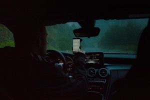 Driver with Cell Phone