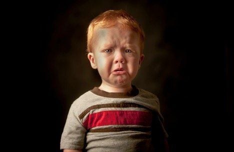 Young  boy child crying