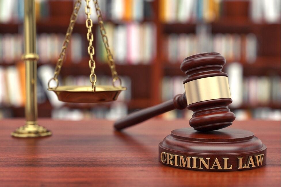 Criminal Law with Gavel and Scales