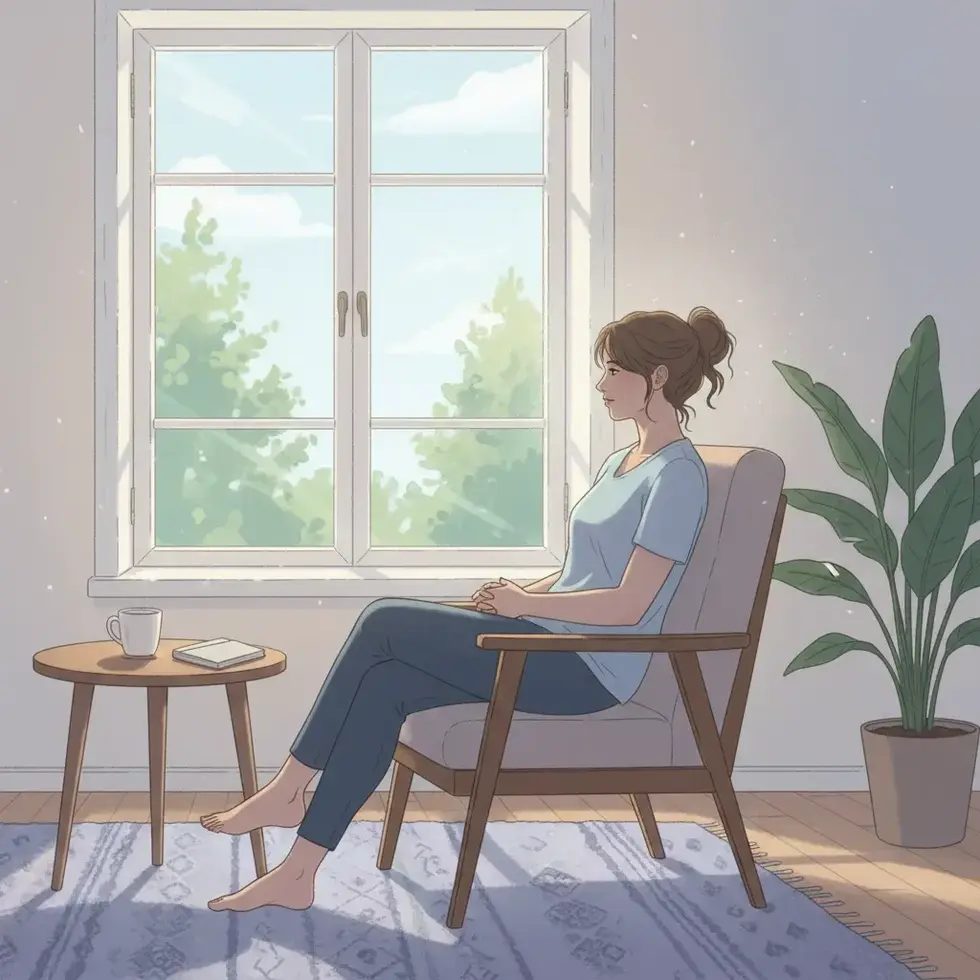 Woman in chair