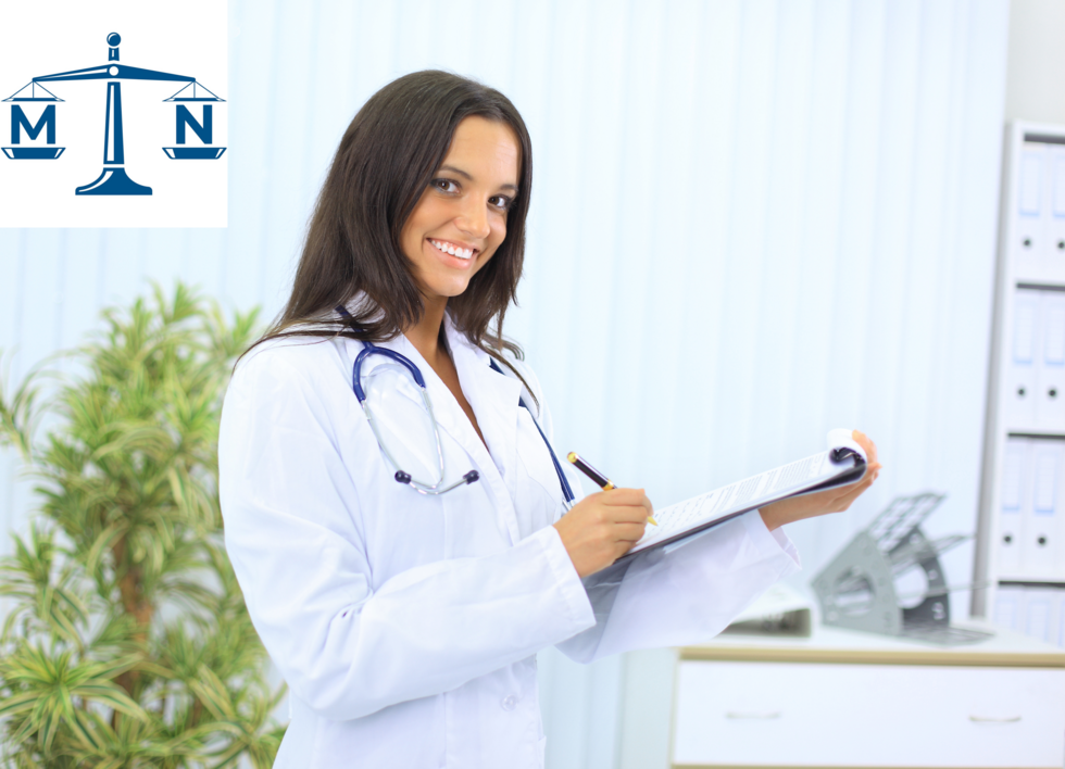 Light Skinned Black Nurse in White Lab coat in Indianapolis