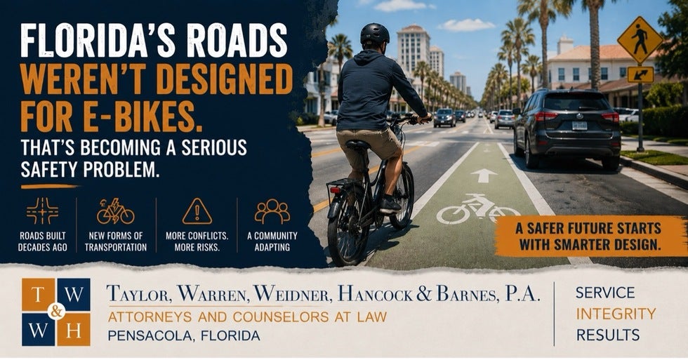 experienced e-bike and personal injury attorneys pensacola fl