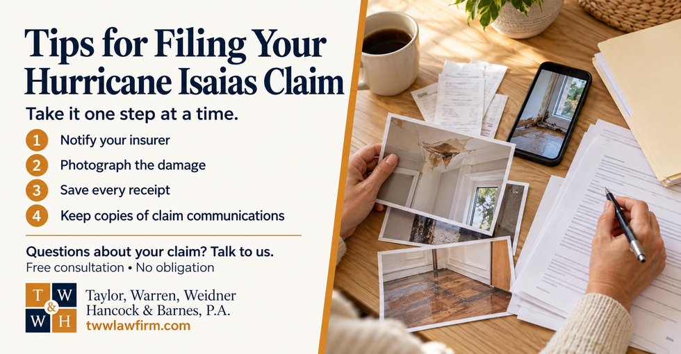 experienced insurance dispute and hurricane claim attorneys Pensacola fl