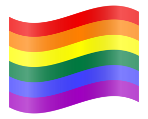 LGBT pride rainbow flag.