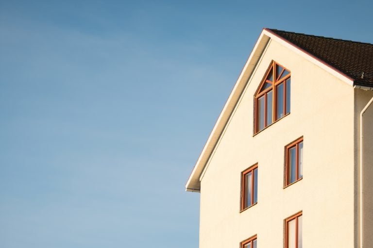 House and blue sky